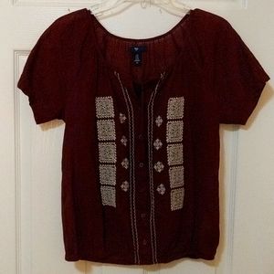 Maroon blouse